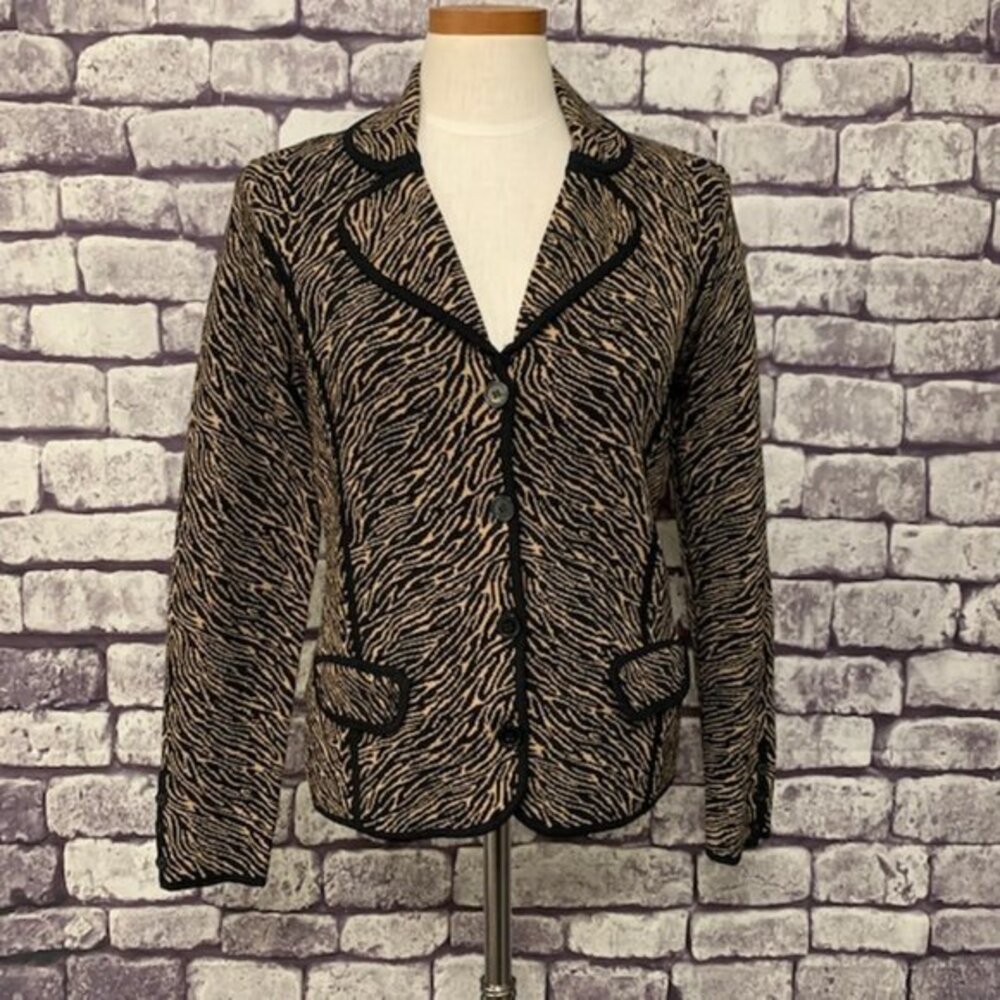 Grace Black & Camel Colored Jacket Size M